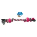 Duvo+ Hundespielzeug Knot Baumwolle + 4 Knots & 2 Tennisbälle grau/rosa