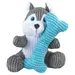 Duvo+ Hundespielzeug Plüsch Husky mit Knochen grau/blau