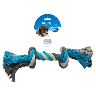 Duvo+ Hundespielzeug Knot Baumwolle grau/blau Duvo+ Hundespielzeug Knot Baumwolle grau/blau