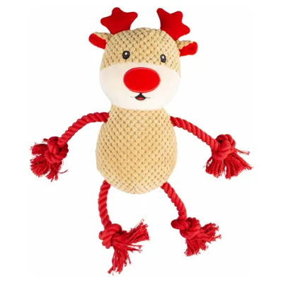 Duvo+ Xmas Hundespielzeug Kuschel-Rentier mit Seil Duvo+ Xmas Hundespielzeug Kuschel-Rentier mit Seil