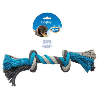 Duvo+ Hundespielzeug Knot Baumwolle grau/blau