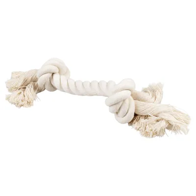 Duvo+ Hundespielzeug ECO Baumwoll-Tau mit 2 Knoten weiß Duvo+ Hundespielzeug ECO Baumwoll-Tau mit 2 Knoten weiß