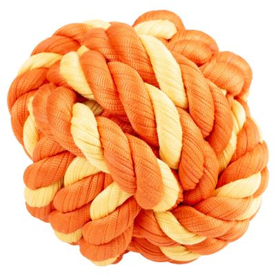 Duvo+ Zahnpflegeball aus Sweaterstoff orange/gelb