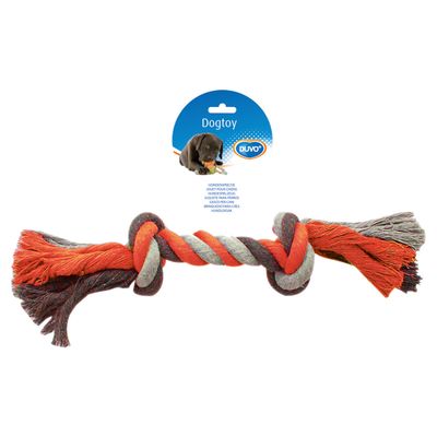 Duvo+ Hundespielzeug Knot Baumwolle grau/orange