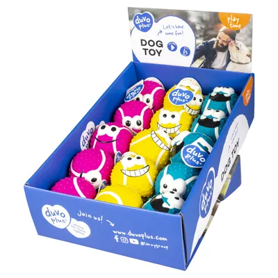 Duvo+ Hundespielzeug Latex Tennisball Smiley Duvo+ Hundespielzeug Latex Tennisball Smiley