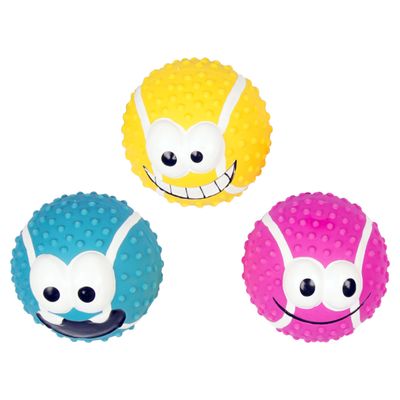 Duvo+ Hundespielzeug Latex Tennisball Smiley