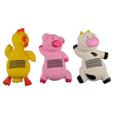 Duvo+ Hundespielzeug Huhn/Schwein/Kuh Latex