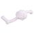 Duvo+ Hundespielzeug Puppy Soft Seil Ball mit 2 Knoten rosa/weiß