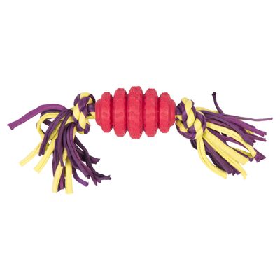 Duvo+ Hundespielzeug mit Seil Gummi Vanille rot