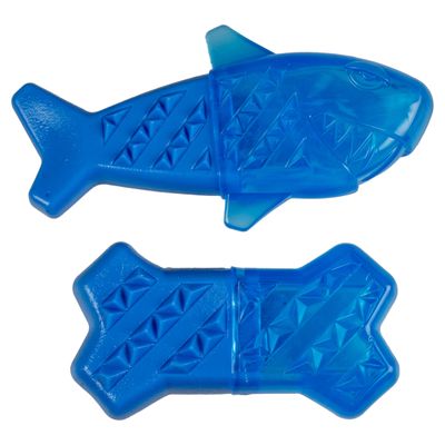 Duvo+ Hundespielzeug Chilly erfrischendes Kauspielzeug Hai/Knochen