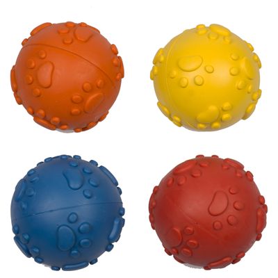 Duvo+ Hundespielzeug Ball mit Squeaker und Pfoten, Gummi