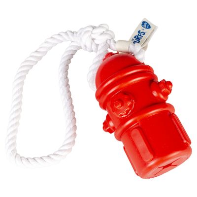 Duvo+ Hundespielzeug "Die Schlümpfe" Feuerwehr Schlumpf Gummi rot