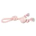 Duvo+ Hundespielzeug Seilschlaufe mit Knoten & Gummiball rosa