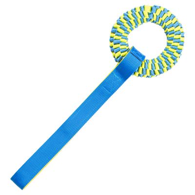 Duvo+ Hundespielzeug Nylon Tug Hoop blau/gelb