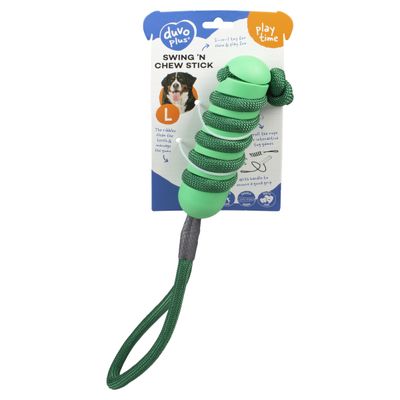 Duvo+ Hundespielzeug Swing 'n Chew Stick grün