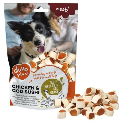 Duvo+ Meat! Huhn & Kabeljau Sushi 180 g Duvo+ Meat! Huhn & Kabeljau Sushi 180 g