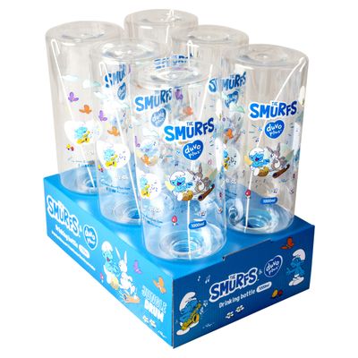 Duvo+ Trinkflasche Harmony Schlumpf transparent 1000 ml