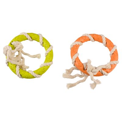 Duvo+ Hundespielzeug Eco Gummiring Bambus/Reis + Baumwolle