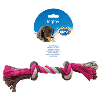 Duvo+ Hundespielzeug Knot Baumwolle grau/rosa