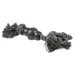Duvo+ Hundespielzeug Eco-Seil 2 Knoten & Gummikegel grau