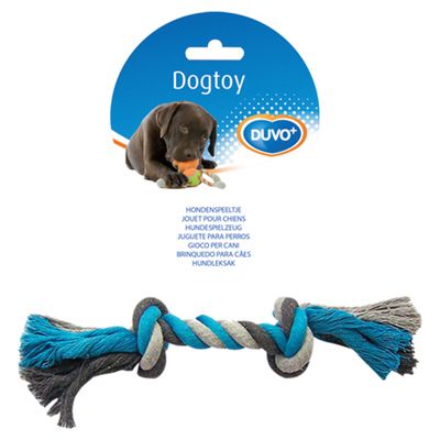 Duvo+ Hundespielzeug Knot Baumwolle grau/blau