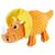Duvo+ Hundespielzeug Dino Triceratops orange