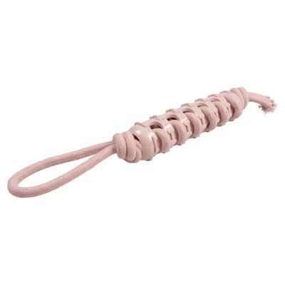 Duvo+ Hundespielzeug Seilstock mit Gummi & Schlaufe rosa