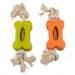 Duvo+ Hundespielzeug Eco Gummiflachknoch Bambus/Reis + Baumwolle