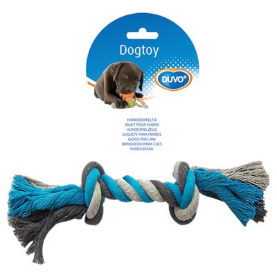 Duvo+ Hundespielzeug Knot Baumwolle grau/blau