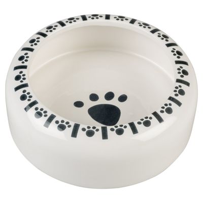 Duvo+ Futternapf Stone Bunny Paw weiß/schwarz