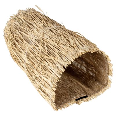 Duvo+ Spieltunnel mit Gras aus Leinen beige