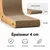 Zatte Griffoir pour Chat Forme L 68cm Carton Ondulé Bordure Bois Zatte Griffoir pour Chat Forme L 68cm Carton Ondulé Bordure Bois