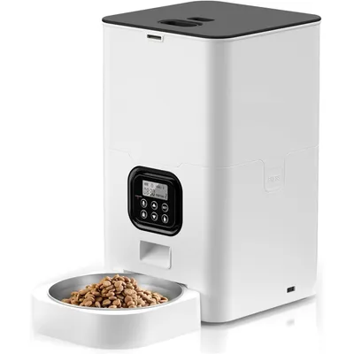 Zatte Distributeur Croquettes Auto 6L, Minuterie Chat & Chien