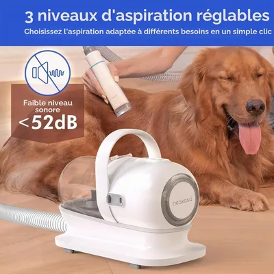 Zatte Fellpflege-Staubsauger für Hund & Katze, 13 000 Pa, 5 Kämme Zatte Fellpflege-Staubsauger für Hund & Katze, 13 000 Pa, 5 Kämme