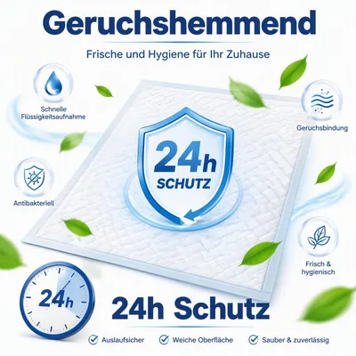 Zatte Welpen Trainingsunterlage 33x45cm 100 Stk Saugstark Auslaufsicher Zatte Welpen Trainingsunterlage 33x45cm 100 Stk Saugstark Auslaufsicher