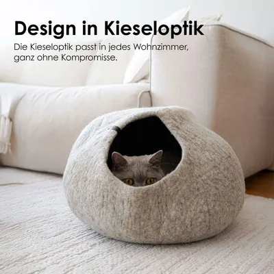 LucyBalu Katzenhöhle aus Filz PEBBLE