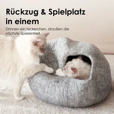 LucyBalu Katzenhöhle aus Filz PEBBLE