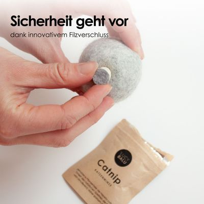 LucyBalu Filzball mit Katzenminze MINT BALL