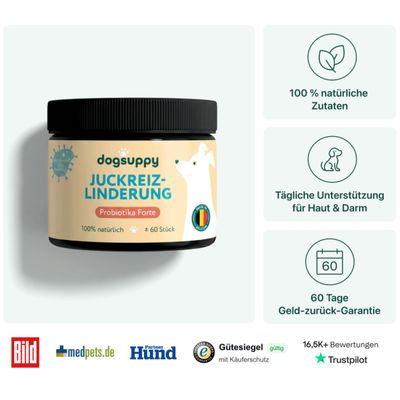 DogSuppy Juckreiz-Linderung 100% naturel 60 délicieuses collations