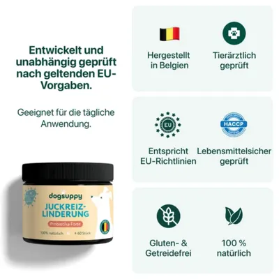 DogSuppy Juckreiz-Linderung 100 % natürlich 60 leckere Snacks