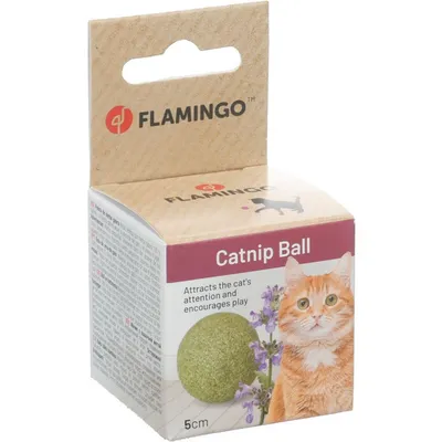 Balle de cataire compressée pour chat Katti Flamingo - Ø 5 cm Balle de cataire compressée pour chat Katti Flamingo - Ø 5 cm