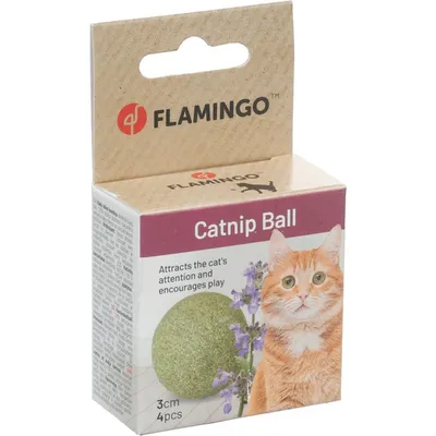 Lot de 4 balles de cataire compressée pour chat Katti Flamingo - Ø 3 cm Lot de 4 balles de cataire compressée pour chat Katti Flamingo - Ø 3 cm