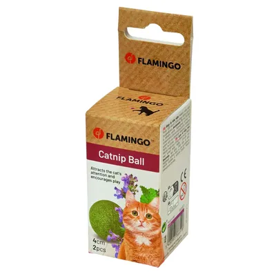 Lot de 2 balles de cataire compressée pour chat Katti Flamingo - Ø 4 cm Lot de 2 balles de cataire compressée pour chat Katti Flamingo - Ø 4 cm