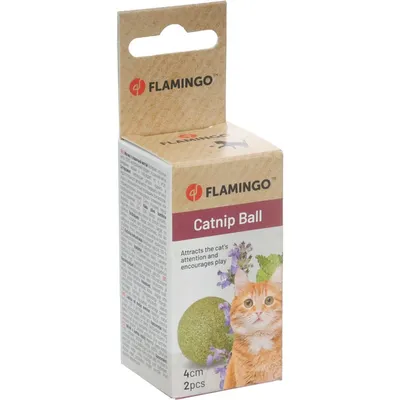 Lot de 2 balles de cataire compressée pour chat Katti Flamingo - Ø 4 cm Lot de 2 balles de cataire compressée pour chat Katti Flamingo - Ø 4 cm
