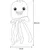 Peluche à corde pour chien Flipper poulpe grise 35 cm - Flamingo