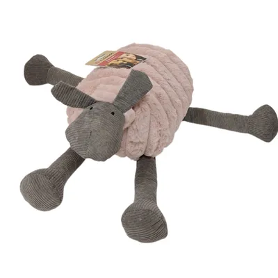 Jouet Ribola Mouton Couché Rose hauteur 35 cm pour CHIEN