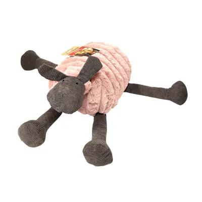 Jouet Ribola Mouton Couché Rose hauteur 35 cm pour CHIEN