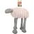 Jouet Ribola Mouton Couché Rose hauteur 35 cm pour CHIEN