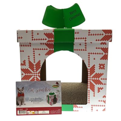 Griffoir pour chat en forme de cadeau, H 36 cm