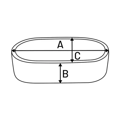 Gamelle pour chat ovale en bambou Kaunis grise- 16 cm / 270 ml